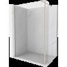 Mexen Kioto Walk-in zuhanyfal 125 x 30 cm, átlátszó, kefélt nikkel - 800-125-212-97-00-030