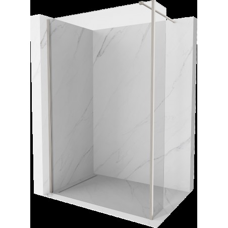 Mexen Kioto Walk-in zuhanyfal 135 x 30 cm, átlátszó, kefélt nikkel - 800-135-212-97-00-030