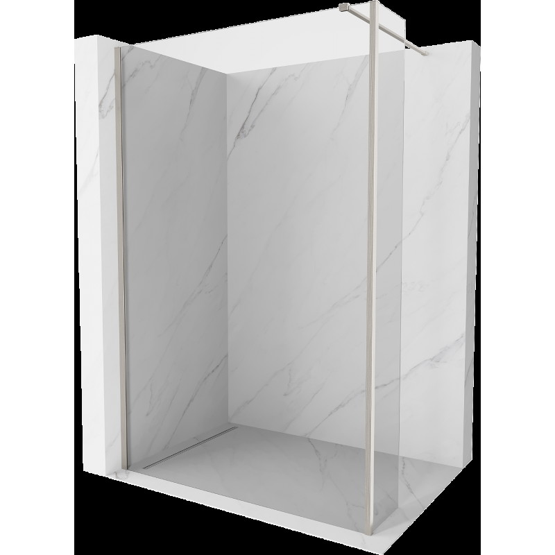 Mexen Kioto walk-in zuhanyfal 150 x 30 cm, átlátszó, kefélt nikkel - 800-150-212-97-00-030