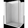 Mexen Kioto Walk-in zuhanyfal 90 x 30 cm, fekete mintával, kefélt nikellel - 800-090-212-97-70-030