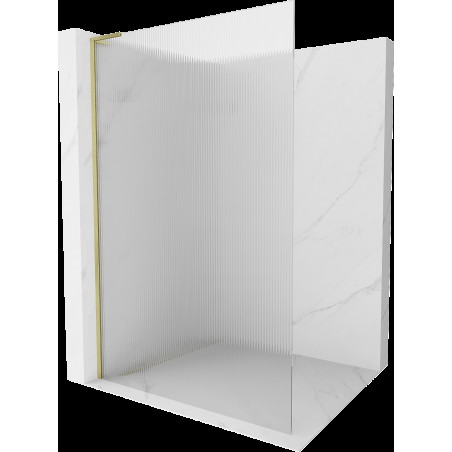 Mexen Kioto L Walk-in zuhanyfal 70 x 200 cm, áttetsző, arany kefélt - 800-070-103-55-09