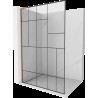 Mexen Kioto L Walk-in zuhanyzófal 80 x 200 cm, fekete minta, kefélt réz - 800-080-103-65-78