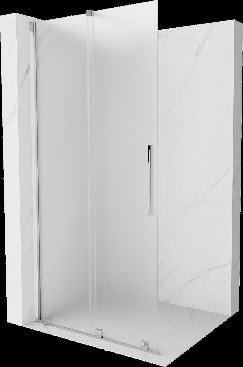 Mexen Velar Walk-in zuhanyfal, 70 x 200 cm, matt üveg 8 mm, króm - 871-070-000-33-01