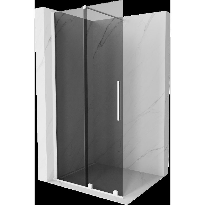 Mexen Velar Walk-in zuhanyfal 75 x 200 cm, grafit 8 mm, fehér - 871-075-000-43-20