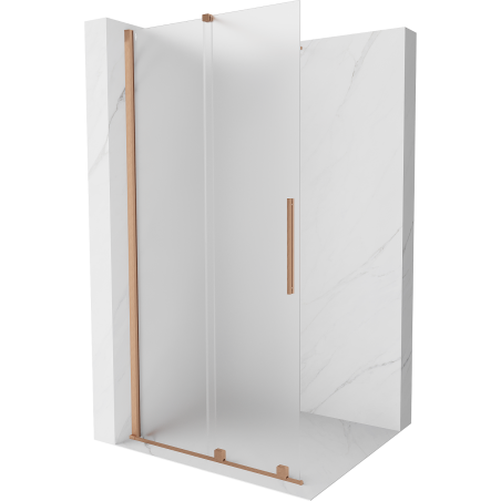 Mexen Velar Walk-in zuhanyfal 70 x 200 cm, matt üveg 8 mm, csiszolt réz - 871-070-000-33-65