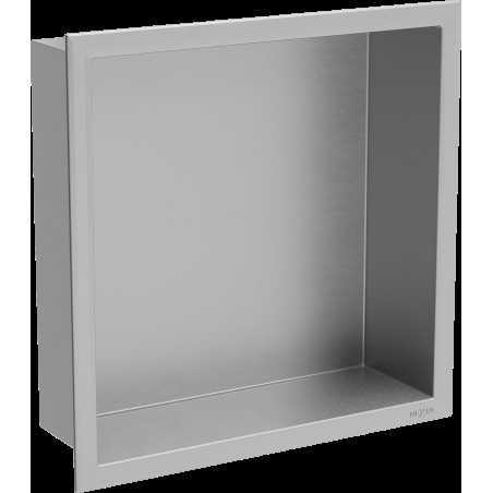 Mexen X-Wall-R fürdőszoba süllyesztett polc kerettel 30 x 30 cm, inox - 1910303010